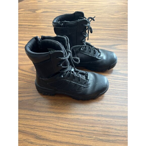 Bates black lace up side zip combat boots size 5.5 - Picture 4 of 7